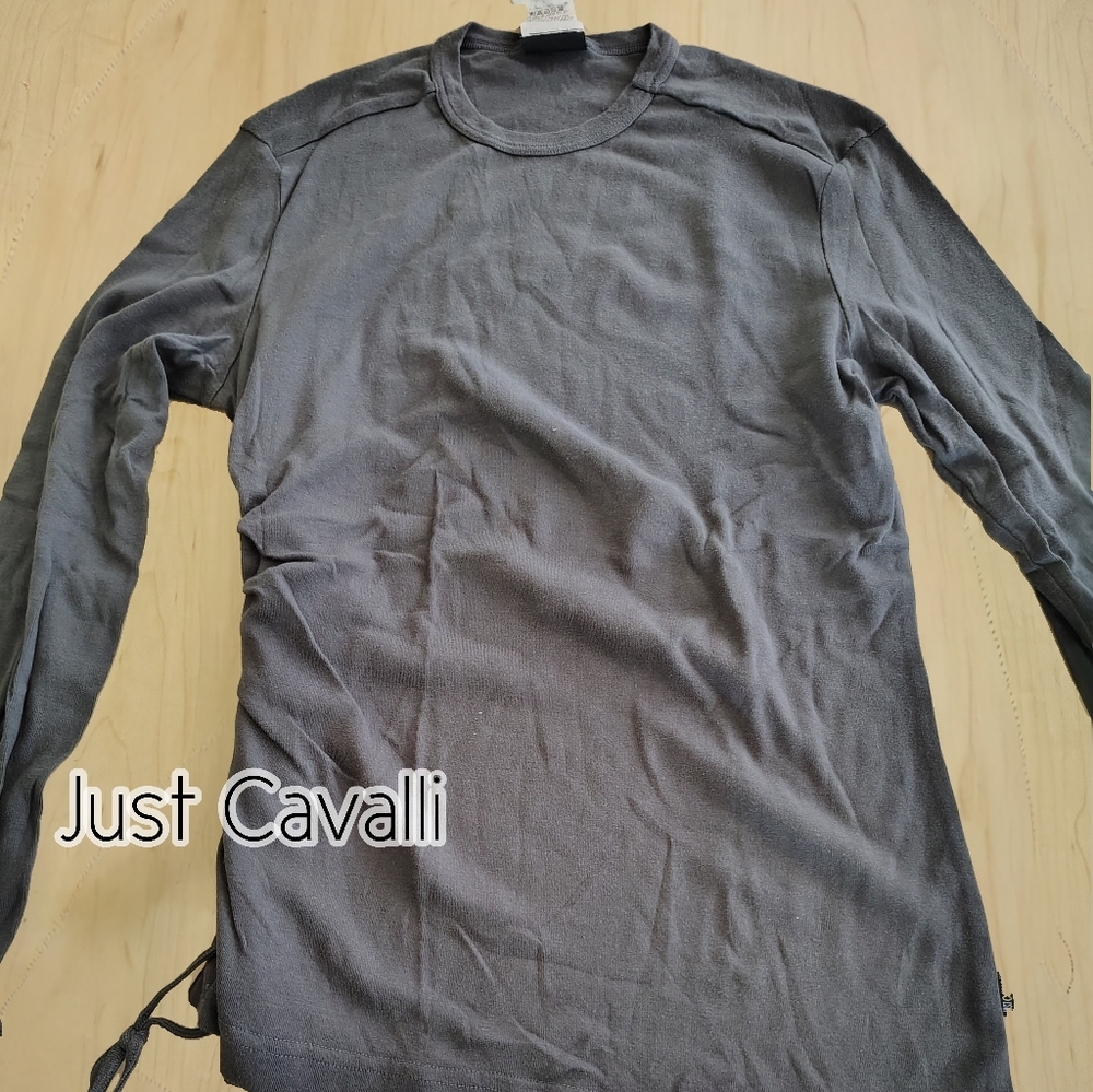 Just Cavalli Charcoal Long Sleeve Tee